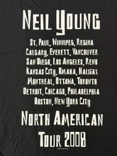 Load image into Gallery viewer, Neil Young T-shirt 2008 Tour North American Black Tee - L
