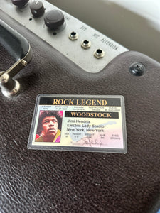 Jimi Hendrix “Rock Legend” Souvenir License