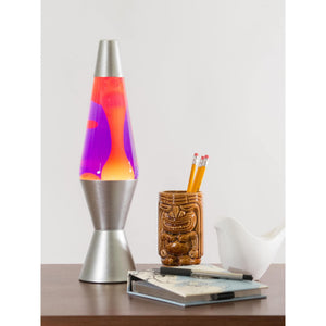 LAVA 14.5" Lava Lamp – Yellow/Purple/Silver