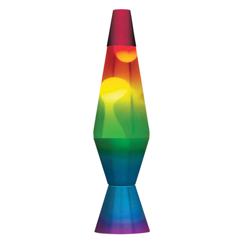 14.5” LAVA Lamp Rainbow – White/Clear/Tricolor