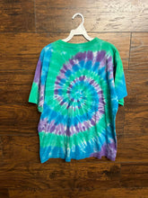 Load image into Gallery viewer, Beatles Rubber Soul Album Liquid Blue Grey Tag Tie Dye -L