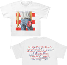 Load image into Gallery viewer, Bruce Springsteen Born in the USA Lyrics Mens T-shirt Officially Licensed