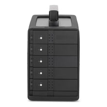Load image into Gallery viewer, Front view of the OYEN DIGITAL Fortis USB4 with five lockable drive bays