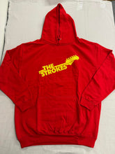 Load image into Gallery viewer, The Strokes Band Logo Hoodie - Strokes Guitar Fret Red L