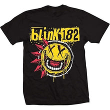 Load image into Gallery viewer, Blink 182 T-shirt - Blink-182 Punk Six Arrow Smiley New Official
