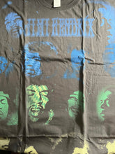 Load image into Gallery viewer, Vintage Jimi Hendrix T-shirt - AOP Spraypaint Hendrix Faces