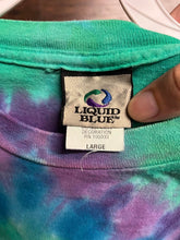 Load image into Gallery viewer, Beatles Rubber Soul Album Liquid Blue Grey Tag Tie Dye -L