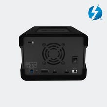 Load image into Gallery viewer, Rear Thunderbolt 3 DisplayPort and RAID controls on GLYPH Blackbox PRO RAID
