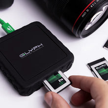 Load image into Gallery viewer, CFexpress Type B memory card being inserted into GLYPH Capture+ reader