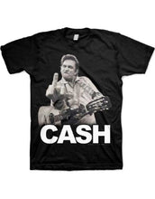 Load image into Gallery viewer, Johnny Cash Middle Finger Mens T-shirt Officially Licensed
