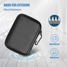 Load image into Gallery viewer, Black ProCase portable hard drive case with shock-resistant EVA hard-shell exterior