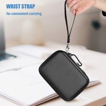 Load image into Gallery viewer, Black ProCase portable hard drive case being carried by its removable wrist strap