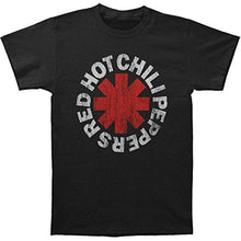 Load image into Gallery viewer, RHCP Red Hot Chili Peppers Asterisk Distressed Black Logo Mens T-shirt Officially Licensed