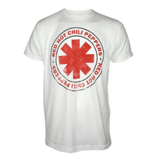 Load image into Gallery viewer, RHCP Red Hot Chili Peppers Asterisk Distressed Black Logo Mens T-shirt Officially Licensed