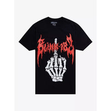 Load image into Gallery viewer, Blink 182 T-shirt - Skeleton Middle Finger Blink-182 Tee - New Official Tee