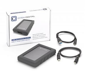 OYEN DIGITAL U32 Shadow Dura | Rugged Portable SSD [USB-C] with box and cables..
