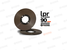 Load image into Gallery viewer, Recording The Masters LPR90 1/4&quot; x 3608&#39;&#39; x 10&quot; Audio Tape Pancake on a NAB Hub in Cardboard Box
